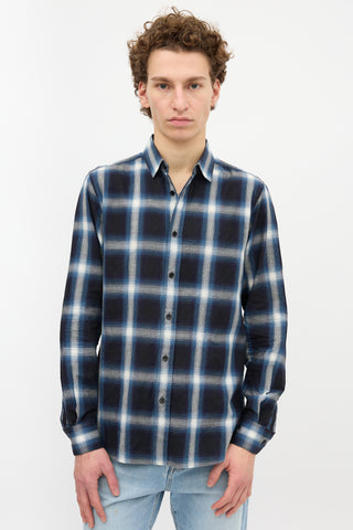 Saint Laurent 2014 Plaid Flannel Shirt
