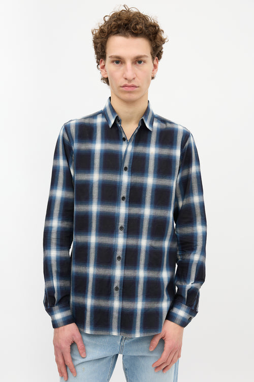 Saint Laurent 2014 Plaid Flannel Shirt