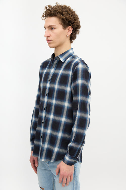 Saint Laurent 2014 Plaid Flannel Shirt