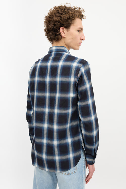 Saint Laurent 2014 Plaid Flannel Shirt