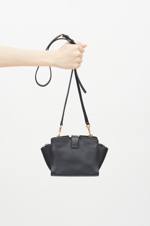 Saint Laurent 2019 Black Leather Toy Cabas Crossbody Bag
