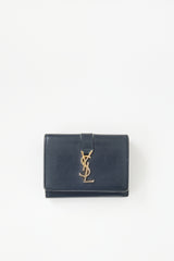 Saint Laurent 2017 Leather Mini Trifold Wallet