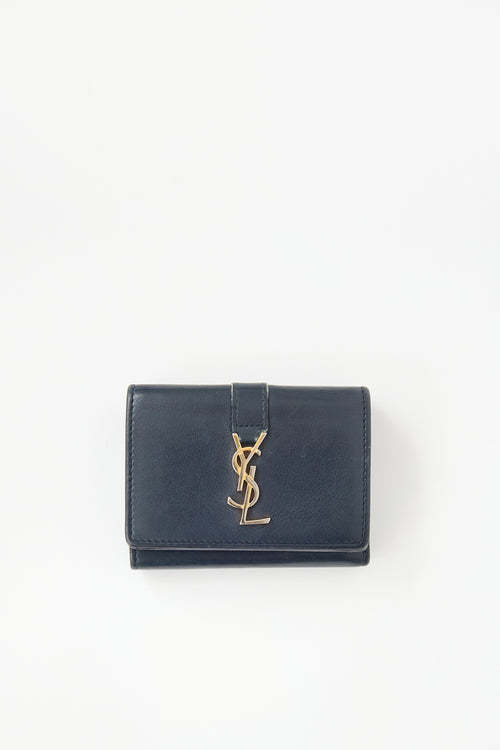 Saint Laurent 2017 Leather Mini Trifold Wallet