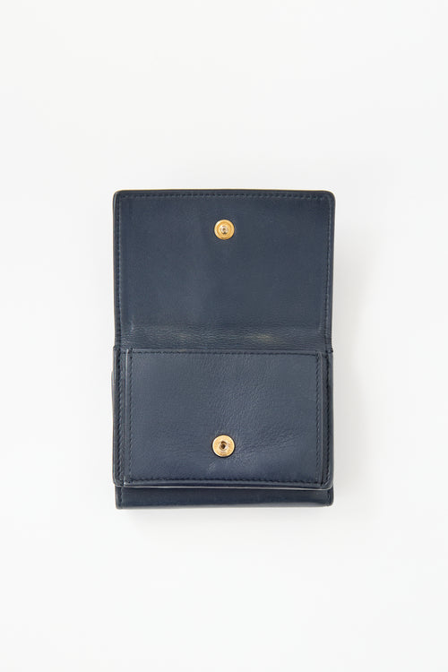 Saint Laurent 2017 Leather Mini Trifold Wallet