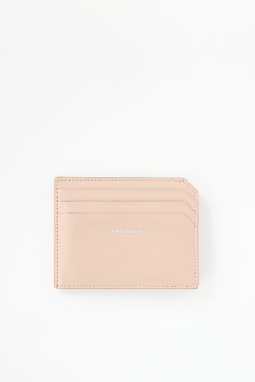 Saint Laurent 2017 Leather Swivel Window Card Holder