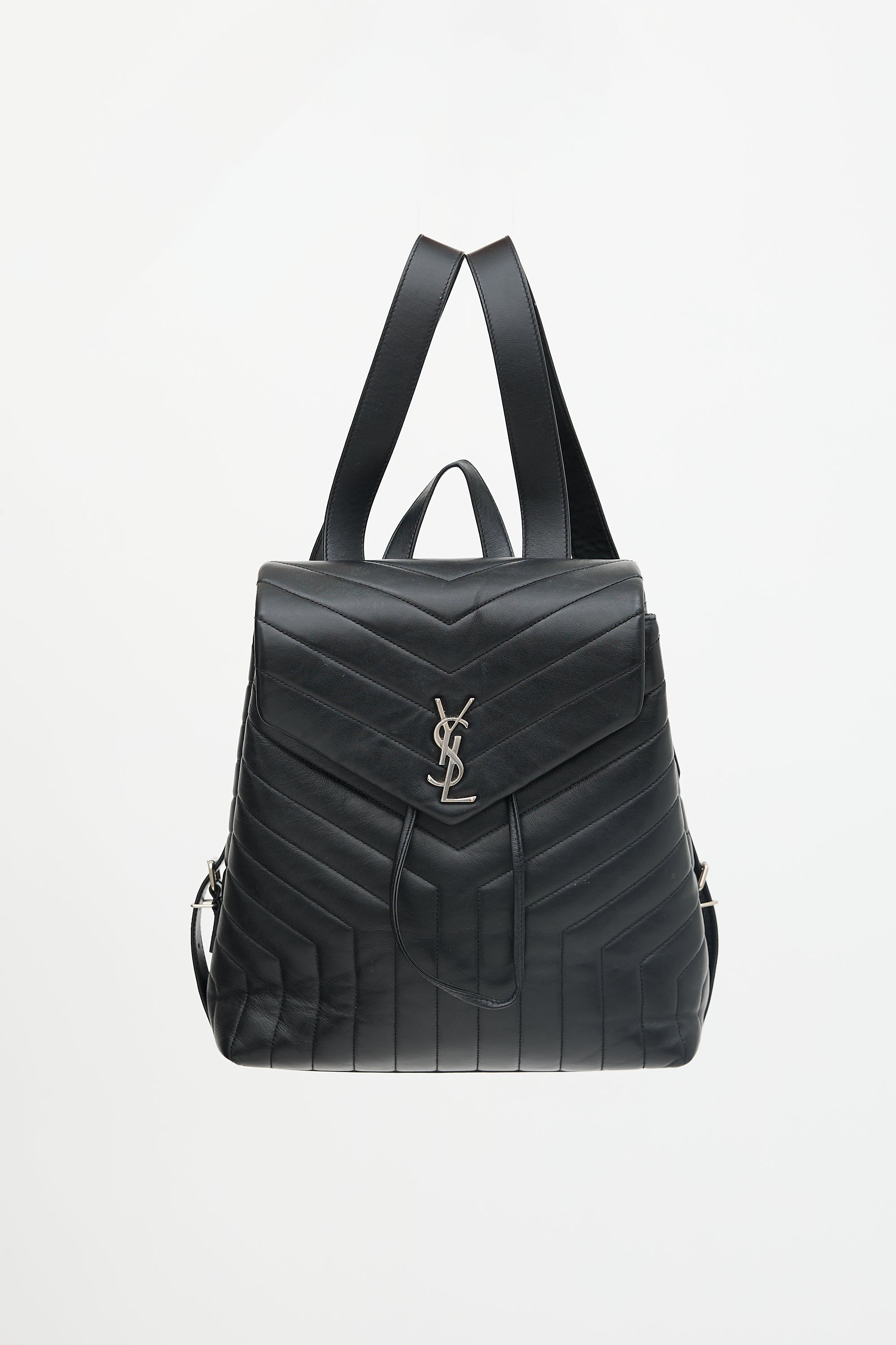black leather backpack 2017 Saint Laurent // 2017 Quilted Leather Loulou Backpack – VSP Consignment
