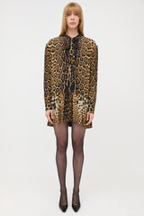 Saint Laurent 2017 Silk Printed Dress