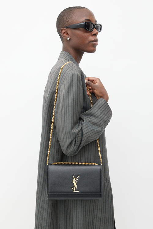 Saint Laurent 2019 Black Medium Kate Crossbody Bag