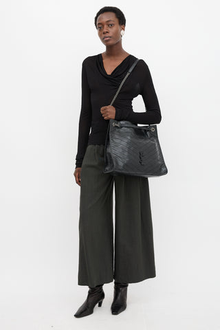 Saint Laurent 2019 Quilted Leather Niki Shopping Bag