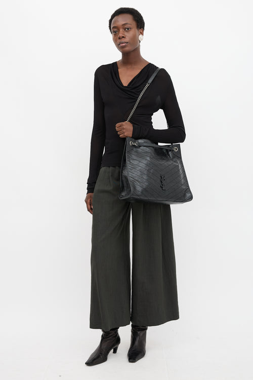 Saint Laurent 2019 Quilted Leather Niki Shopping Bag