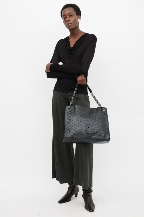 Saint Laurent 2019 Quilted Leather Niki Shopping Bag