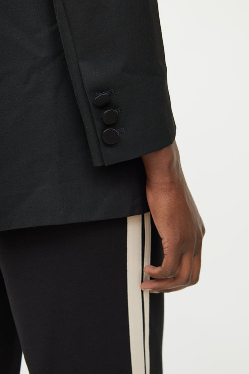 Saint Laurent Black Pin Detail Blazer
