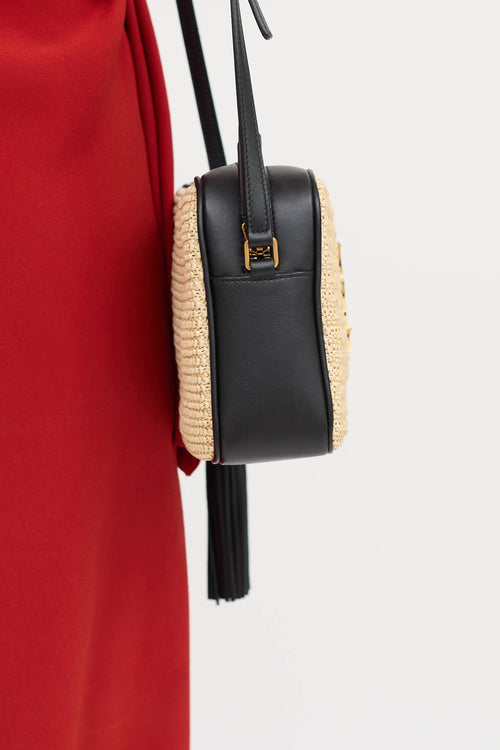 Saint Laurent Raffia Lou Camera Bag