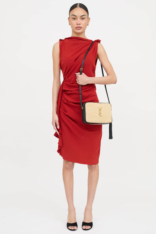 Saint Laurent Raffia Lou Camera Bag