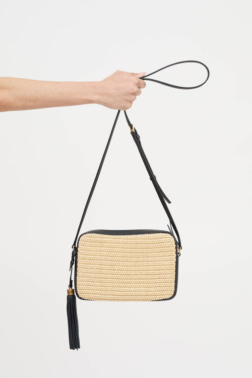 Saint Laurent Raffia Lou Camera Bag