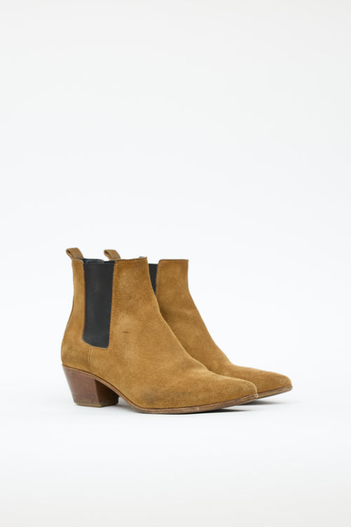 Saint Laurent Suede Chelsea Boot