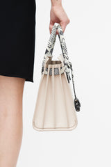 Saint Laurent Beige & Multicolour Print Sac De Jour Shoulder Bag
