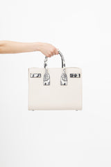 Saint Laurent Beige & Multicolour Print Sac De Jour Shoulder Bag