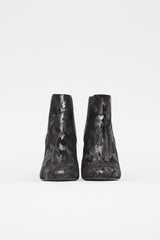Saint Laurent Black & Silver Camo Chelsea Boot