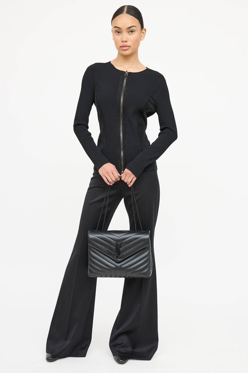 Saint Laurent Leather LouLou Shoulder Bag