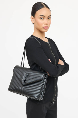 Saint Laurent Leather LouLou Shoulder Bag