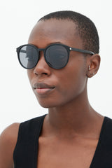 Saint Laurent Black Classic 006 Round Sunglasses