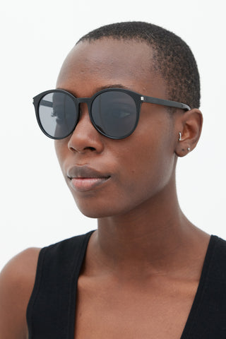 Saint Laurent Black Classic 006 Round Sunglasses