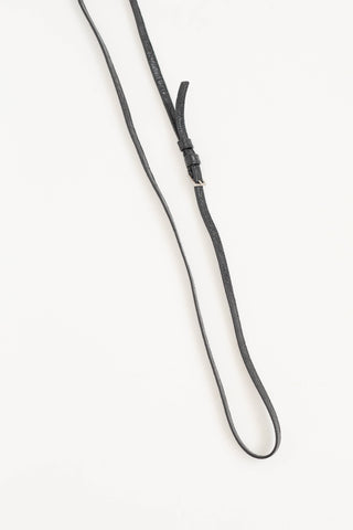 Saint Laurent Embossed Leather Phone Holder