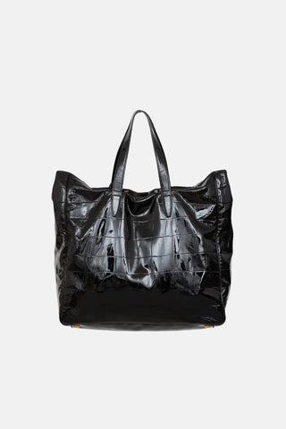 Saint Laurent Embossed Patent Raspail Tote