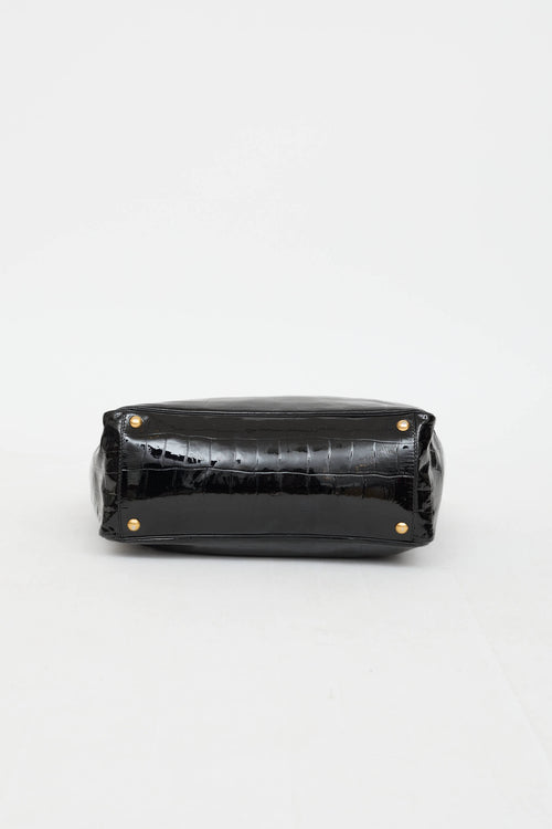 Saint Laurent Embossed Patent Raspail Tote