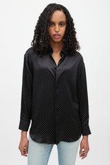 Saint Laurent Black & Gold Studded Shirt
