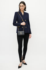 Saint Laurent Black & Gold Classic Kate Leather Bag