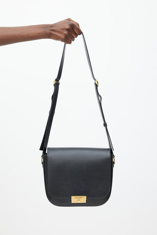 Saint Laurent Black & Gold Leather Betty Bag