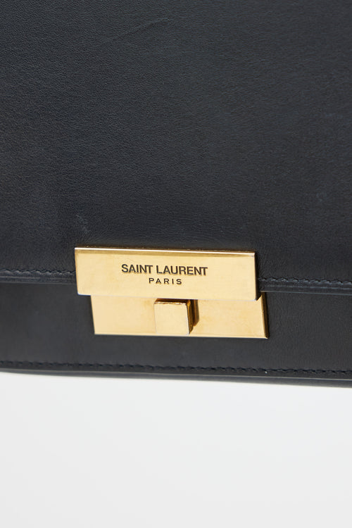 Saint Laurent Black & Gold Leather Betty Bag