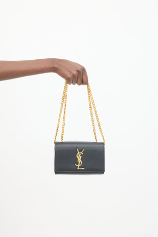 Saint Laurent Black Leather Small Kate Bag