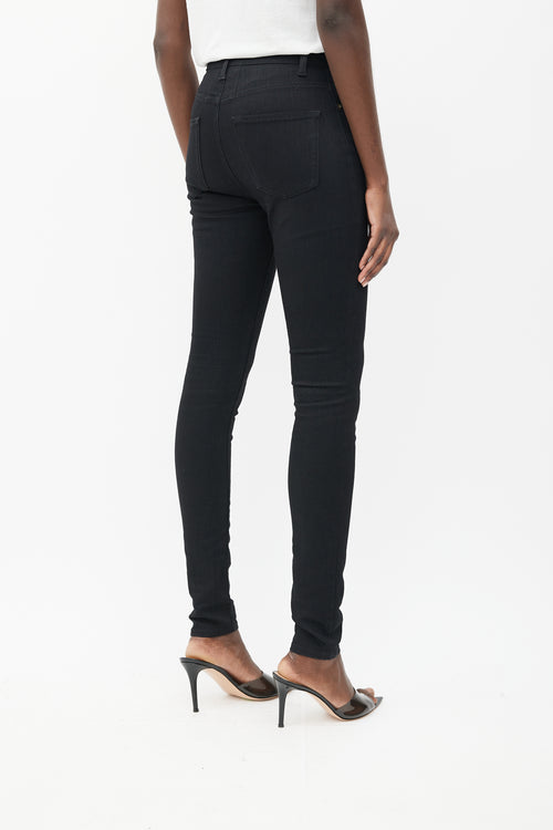 Saint Laurent Black High Rise Slim Jeans