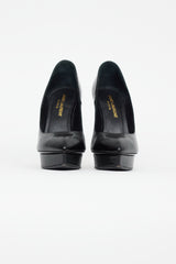 Saint Laurent Black Patent Leather Janis Pump