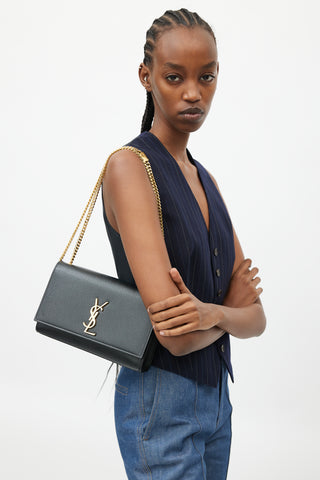 Saint Laurent Black Kate Leather Bag