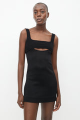 Saint Laurent // Black Knit Cut Out Mini Dress – VSP Consignment