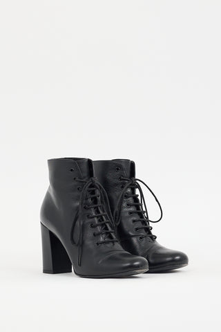 Saint Laurent Black Leather Babies Boot