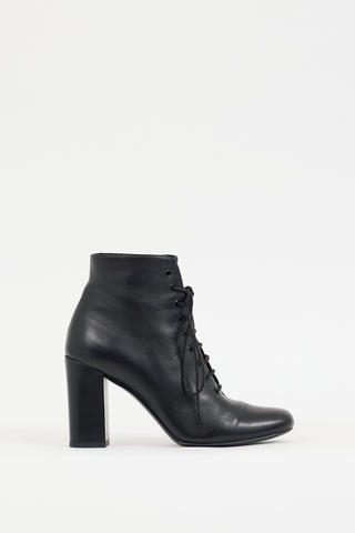 Saint Laurent Black Leather Babies Boot