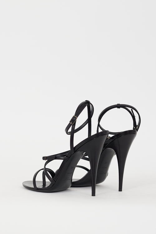 Saint Laurent Black Leather Bellini Strappy Heel