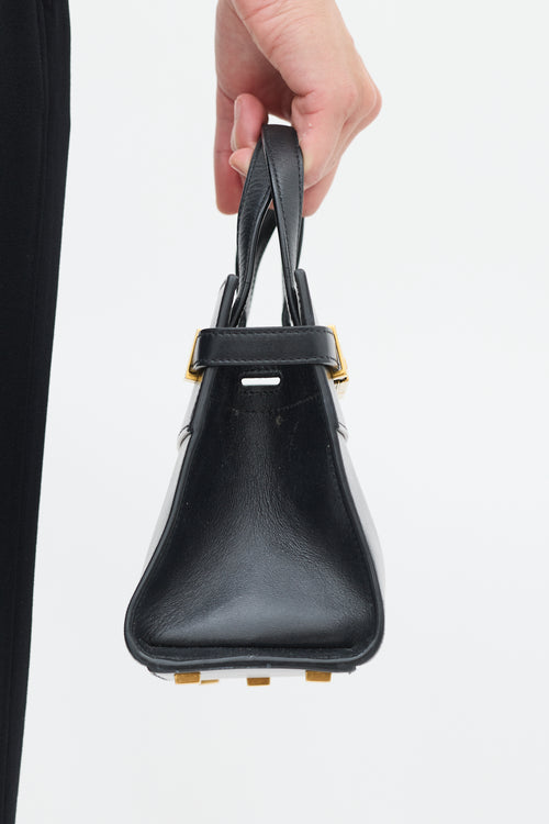 Saint Laurent Black Leather Manhattan Mini Bag