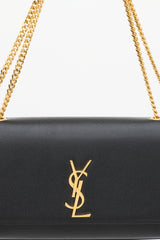 Saint Laurent Black Leather Medium Kate Bag
