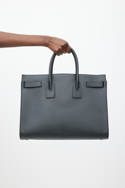 Saint Laurent Black Leather Sac De Jour Bag