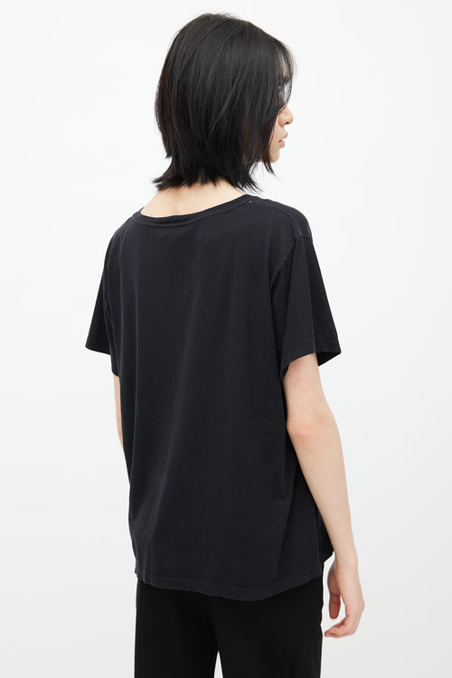 Saint Laurent Black & Multicolour Fang Logo T-Shirt