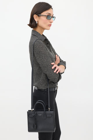 Saint Laurent Black Nano Sac De Jour Crossbody Bag