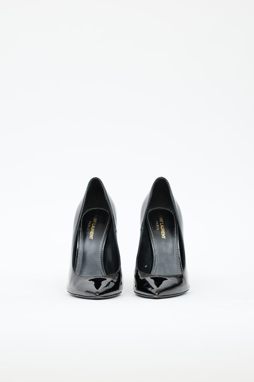 Saint Laurent Patent Opyum Logo Heel