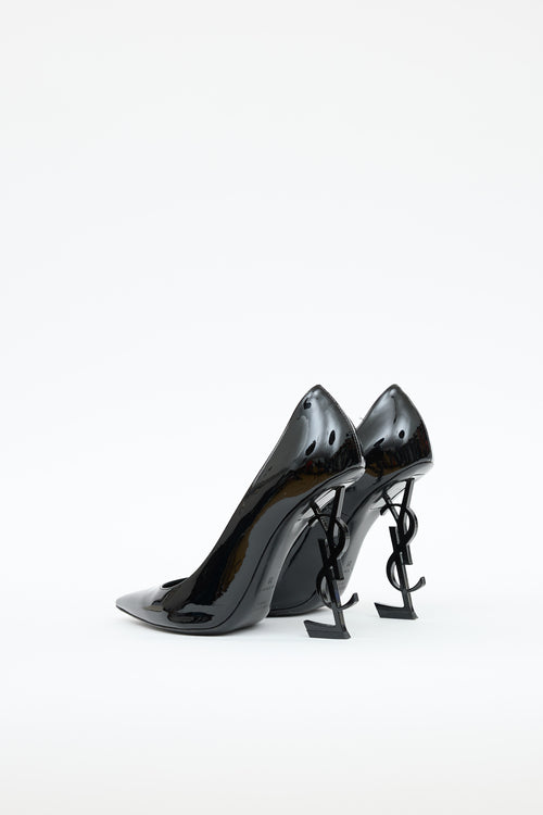 Saint Laurent Patent Opyum Logo Heel
