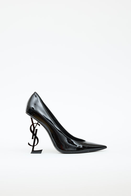 Saint Laurent Patent Opyum Logo Heel